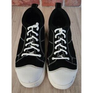 Jeffrey Campbell Women's Sneakers Size 8.5 Black Fabric White Chunky Soles